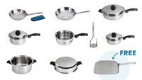 Dedicated Chef Cookware Set with FREE Griddle