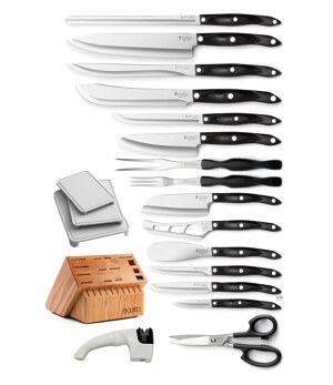 Cutco Homemaker + 8 Pearl White Knife Set with Oak Block - household items  - by owner - housewares sale - craigslist