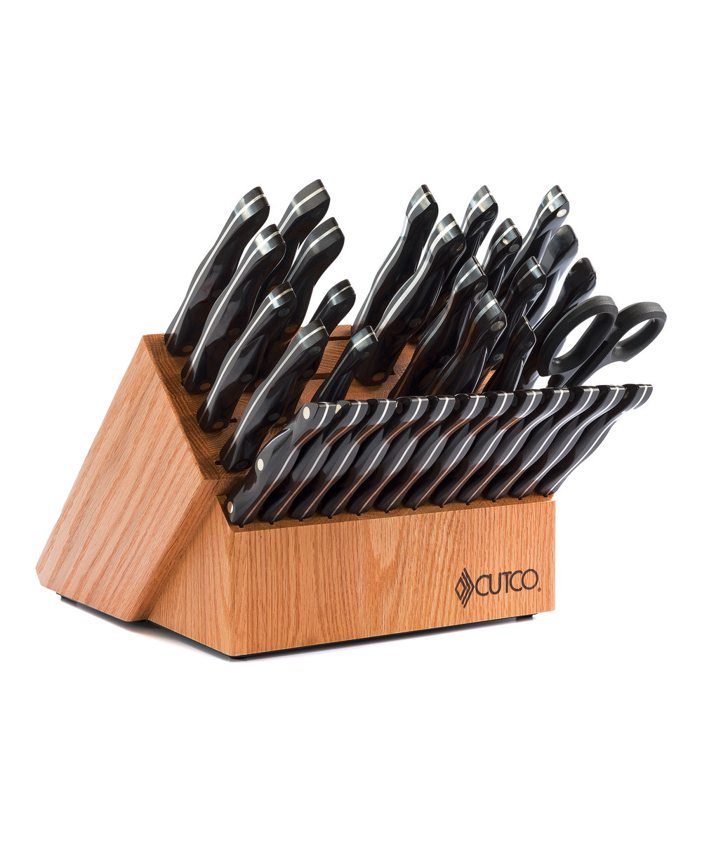 steak knife set with block