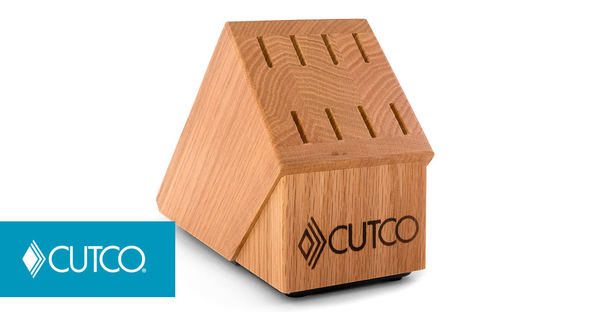Table Knife Block (8Slot) Wood Knife Storage by Cutco
