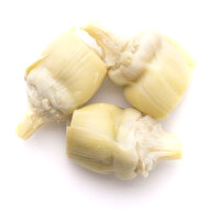 Slice artichoke hearts