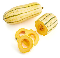 Slice delicata squash