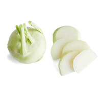 Slice kohlrabi
