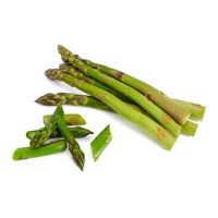 Slice asparagus