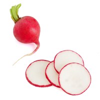Slice radishes