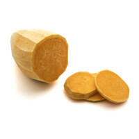 Slice sweet potatoes