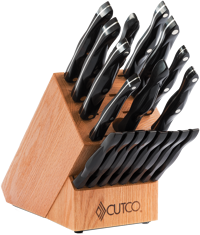 Cutco Table Knives Set of Four with Tray, Four of Cutcos Knife in a  Dishwasher-safe Tray, 8.4 Inch Long, 3.4 Inch Double-D Serrated Edge Blades  with 5