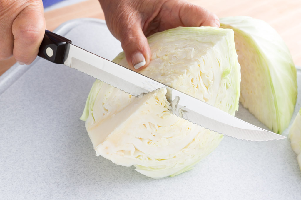 Knife Skills: How to Shred Cabbage for Coleslaw 