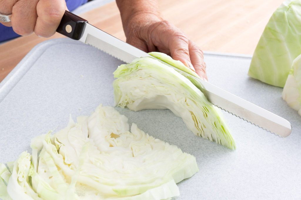 Knife Skills: How to Shred Cabbage for Coleslaw 